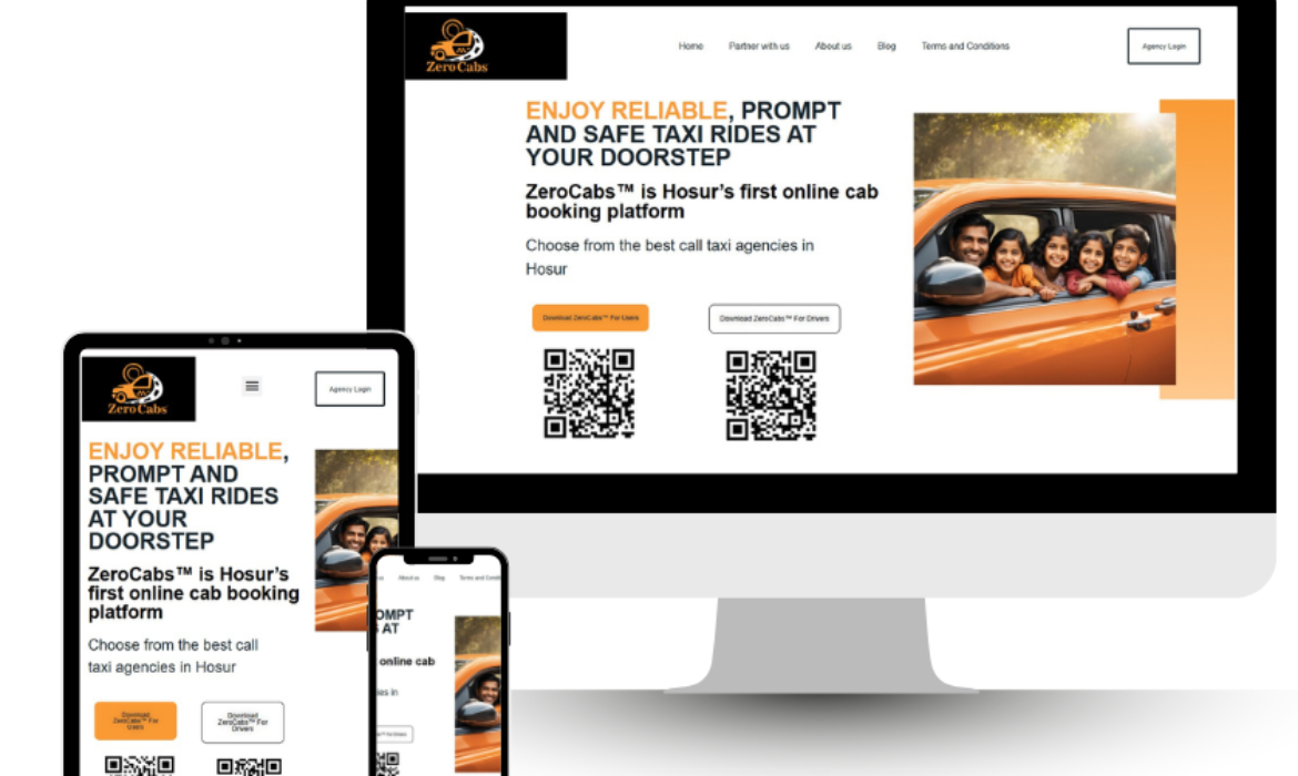 ZeroCabs Website design